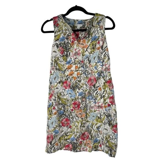 J. Jill Dresses & Skirts - J. Jill Love Linen Floral Sleeveless Dress Pockets Women’s XS Petite